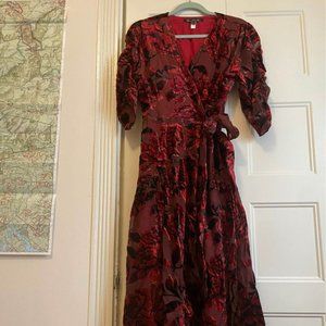 Large velvet maxi dress